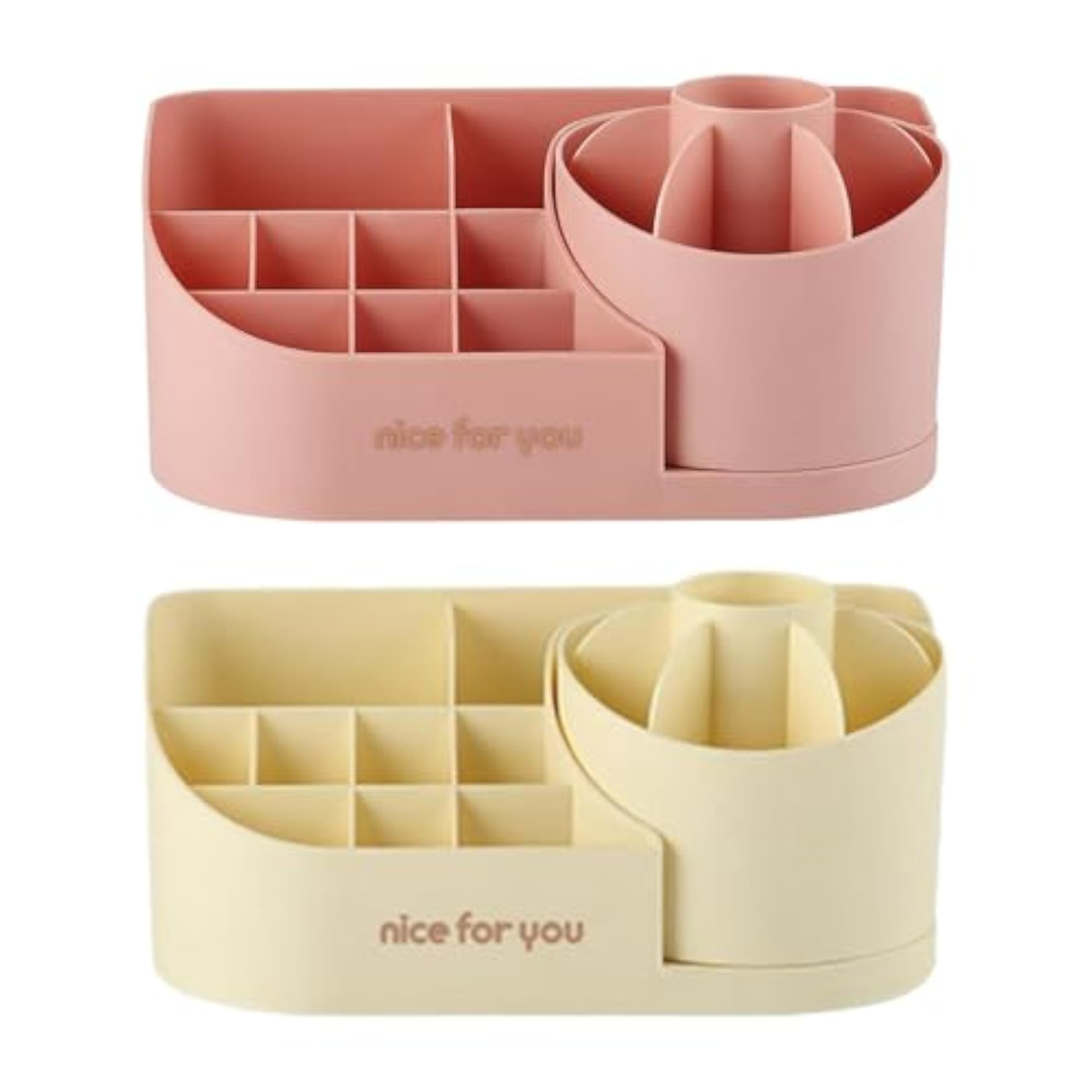 360 Rotating Makeup Brush Holder Organizer for Countertop