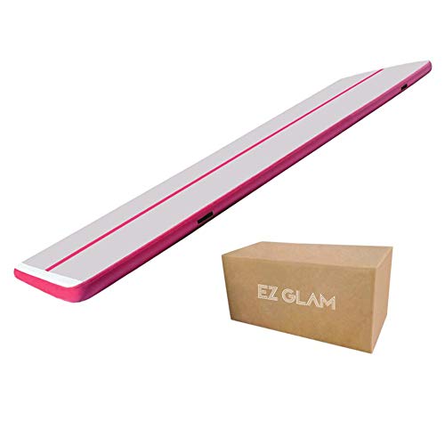 EZ GLAM 16.4ft Air Track Inflatable Gymnastics Tumbling Air Track Mat Electric Air Pump Cheerleading/Practice Gymnastics/Beach/Park/Home use (16ftx3.3ftx4in(5x1x0.1m), Pink-L) - Thumbnail 5