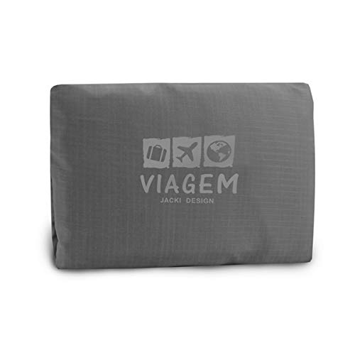 Bolsa Viagem Sacola Grande Impermeável Dobrável Encaixa Mala (Cinza JD)