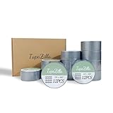 TapeZilla 12 Pack Duct Tape Heavy Duty Silver Waterproof,No Residue,Bulk,240 Yards x 2 inch Total for Industrial,Window,Floor,Shipping