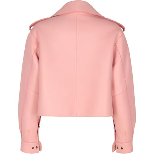 Women Oversized Real Leather Jacket 2024 Autumn Shiny Gold Leather Coat4