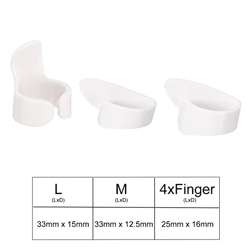 sourcing map Guitare Doigt Médiators Pouce Médiator L M Dimension Blanc avec Boîte pour Guitare Paquet de 6 - Les Beatles, Paul McCartney, John Lennon, RIngo Starr, George Harrison sourcing map Guitare Doigt Médiators Pouce Médiator L M Dimension Blanc avec Boîte pour Guitare Paquet de 6 – Image 3