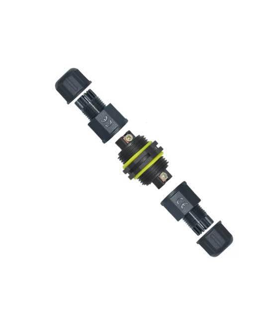 Wiring Connecting Terminals - M20 2 Way(2-2-2) IP68 Waterproof Connector,Used for led Lights - (Connector Type: T-Branch Connector, Pins: 2P)