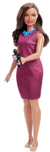 Muñeca Barbie Presentadora de Noticias con Micrófono miniatura 1