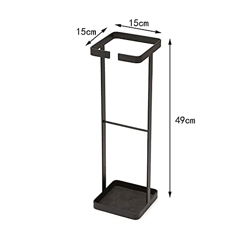 Bac de drainage pour porte-parapluies stable en métal noir durable