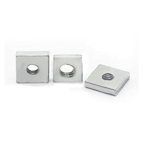 Écrou carré mince M5 acier galvanisé argent pour rainure filetée - 3