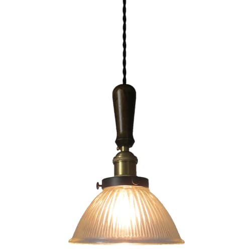 Lumière suspendue en verre style industriel américain de salon