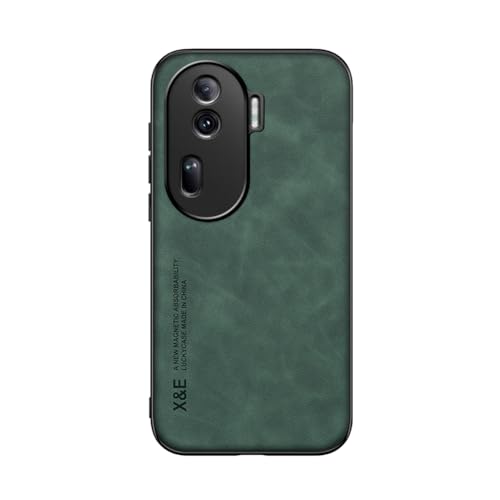 Kepuch Silklike Case for Oppo Reno 11 Pro 5G - Cover Bumper Built-in Metal Plate for Oppo Reno 11 Pro 5G - Green
