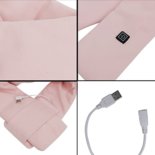 USB Powered Heated Scarf for Women, Cordless Neck Heating Pad Wrap, Winter Flannel Neck Warmer, Washable, Without Power Bank4