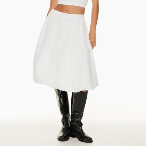 Women Y2k Bubble Maxi Skirt Casual Elastic Waist Flowy A Line Long Skirt Summer Ruffle Midi Skirt Dress Streetwear2