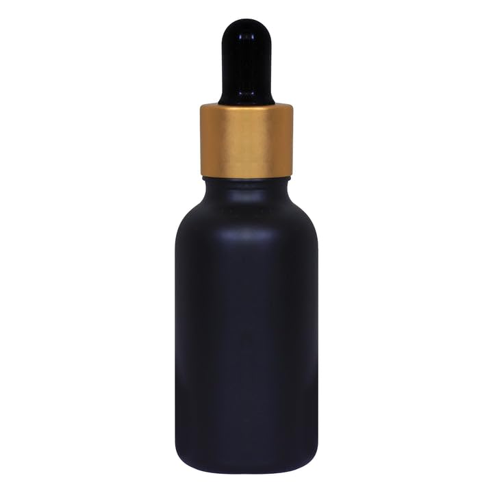 Zenvista Multipurpose Matte Black Glass Bottle with Gold Black Dropper, 30 ml - Pack of 3 - Refillable Leak Proof for Serum, Essential Oils, Blends, Skin Care, Travel, Toners, Cosmetic & DIY-image-32