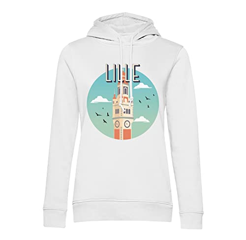 Sweat à capuche Lille avec le clocher en motif pour un style urbain au quotidien