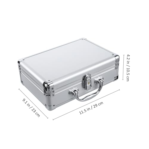 DOITOOL Aluminum Alloy Briefcase Hard Shell Suitcase with Key Lock Portable Makeup Tool Storage Case 11.41X8.07X4.13 Inches for Business and Travel by DOITOOL - Image 2