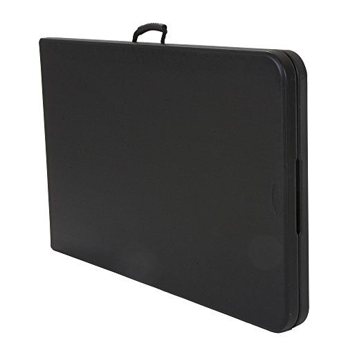 Cosco Deluxe 8 Foot X 30 Inch Fold-In-Half Blow Molded Folding Table, Black #TOP5