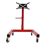 EcoTypee 1250 lbs(5/8 Ton) Capacity Engine Stand with Tray,360 Degree Rotating Head,4-Caster and 4 Adjustable arms,for Vehicle Maintenance