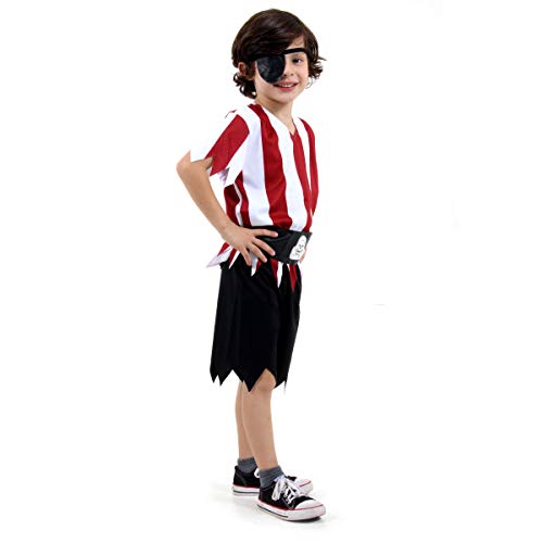 Pirata Infantil 23901-p Sulamericana Fantasias Multicor P 3/4 Anos