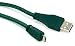 Roland Interconnect Cable, USB-A to Micro-USB, Green Woven, 3-Feet