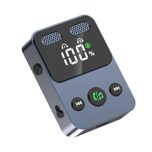 Transmisor y Receptor Inalámbricos,Adaptador de Largo Alcance 3.5mm - Kit Transmisor Inalámbrico 2 En 1 para Automóvil | para Uso en Viajes, Televisión, Estéreo de Coche, Gimnasio,