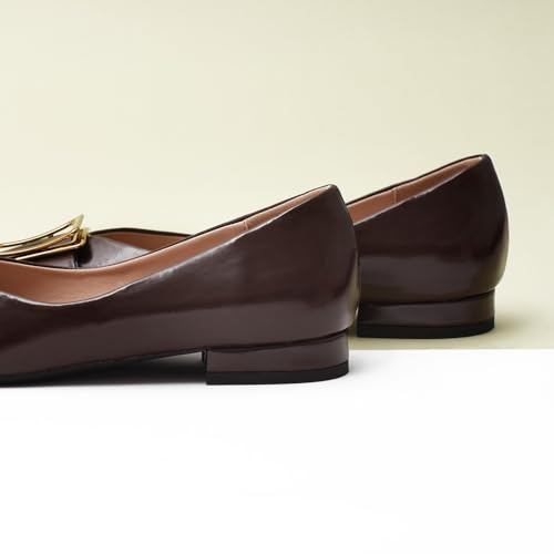 C.Paravano Flats for Women | Womens Flats | Women's Slip On Ballet Flats | Claret Flats | Pointed Toe Flats | Comfortable Casual Dressy Shoes(Size 9)3