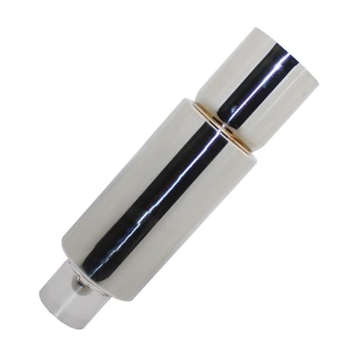 Tuyau d'échappement en acier inoxydable brillant 57mm finition 007 Silver