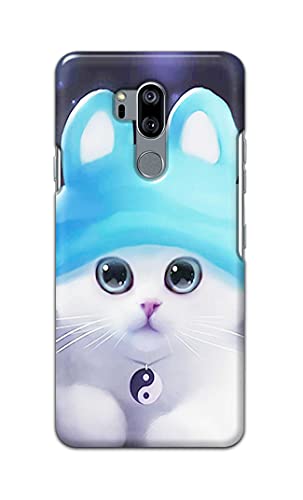 Image of Chinese Cutie Kitten Cat Big Eyes Lovely Girl Ears Hard Back Case Cover for LG G7 ThinQ /LG G7 Plus, G710EM, G710PM, G710VMP, G710ULM Back Cover -(J5) VNS2221