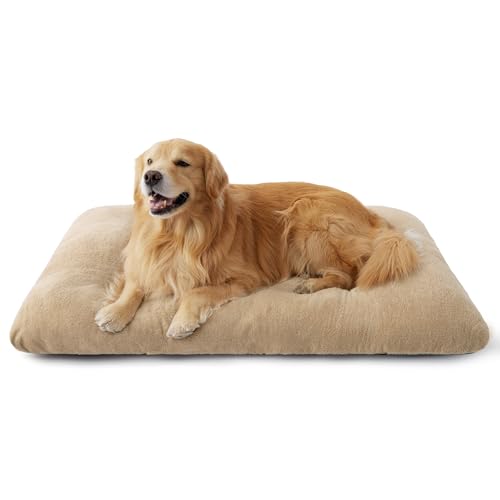 Bedsure Washable XXL Dog Bed for Crate, Giant Comfort Fluffy Plush Pet Pillow Bed