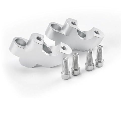 Elevador Manillar CB750 Hornet en Aluminio CNC Mecanizado para Conducción Premium Plata