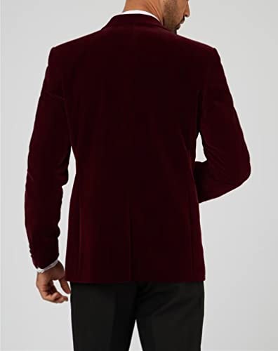 Slim Fit Velvet Suits for Men 2 Piece Dinner Prom Wedding Party Tuxedo Velvet Blazer Men Polyester Pants with Tie4