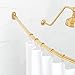 Signature Hardware 466758 60" Curved Brass Shower Rod