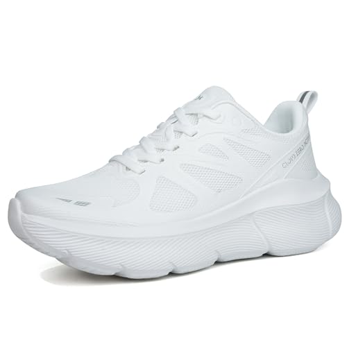 Hawkwell Cloud Zero Active Walking- und Tennisschuhe für Damen, gepolstert, atmungsaktiv, für Sport, Fitnessstudio, Training, Joggen, Sport-Sneaker, rutschfest, für medizinische Zwecke, Weiß, EU 40 Hawkwell Cloud Zero Active Walking- und Tennisschuhe für Damen, gepolstert, atmungsaktiv, für Sport, Fitnessstudio, Training, Joggen, Sport-Sneaker, rutschfest, für medizinische Zwecke, Weiß, EU 40