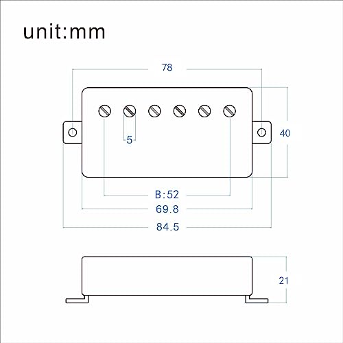 FLEOR Alnico 5 Guitar Humbucker Pickup 4-Wires 14-15K Bridge Pickup Fit LP Guitar Part, Bridge Pickup(14-15K) - Image 3