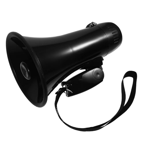HOMOBABE Megáfono Portátil de Mano 25w para Animar Deportistas Grabación de 240 Segundos, Altavoz de Plástico Negro, Uso en Eventos Deportivos y Seguridad (sin Baterías)