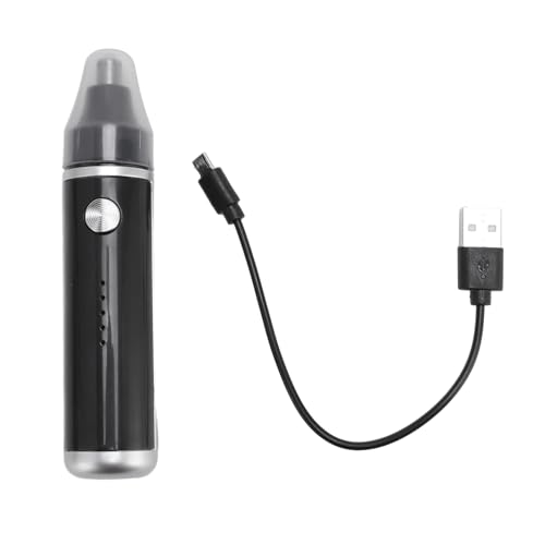 RASTKY Cortapelos para Orejas y Nariz de bajo Ruido Cortador Portátil de Acero Inoxidable Cubierta Protectora Segura Recortador de Pelo de Nariz Recargable para Pieles Sensibles Celda de Litio