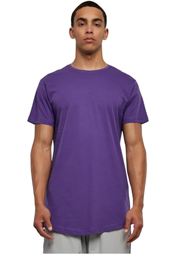 Urban Classics Herren Shaped Long Tee T-Shirt, Violett (ultraviolet), L