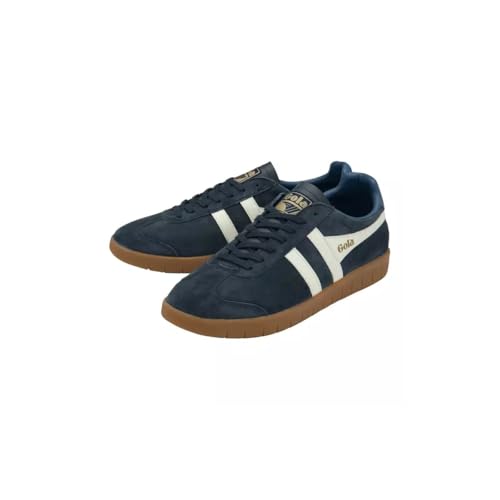 Image of Gola Men's Hurricane Suede Navy /Off-White /Marine Blue /Gum 12 Medium
