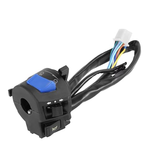 Interrupteur de guidon moto universel 7/8 pouces pour clignotant et klaxon moto
