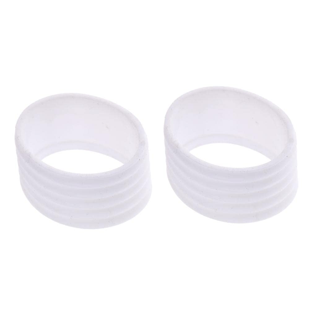 Loom Tree 2Pcs Badminton Tennis Racket Handle Fix Ring Protector Band Overgrip White-image-37