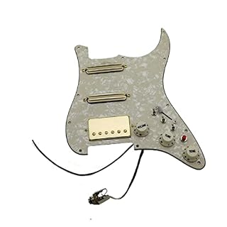 Pickups De Guitare Préwired Chargé Pickguard Alnico 5 HSS Harnais De Câblage Simple Cut Fonctions Gold Set pour Gibson… - Les Beatles, Paul McCartney, John Lennon, RIngo Starr, George Harrison