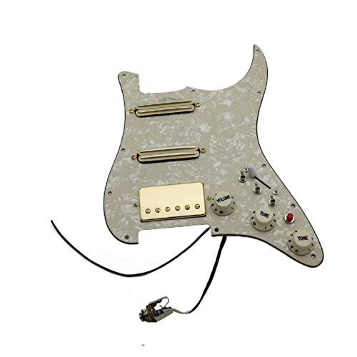 Pickups De Guitare Préwired Chargé Pickguard Alnico 5 HSS Harnais De Câblage Simple Cut Fonctions Gold Set pour Gibson… - Les Beatles, Paul McCartney, John Lennon, RIngo Starr, George Harrison Pickups De Guitare Préwired Chargé Pickguard Alnico 5 HSS Harnais De Câblage Simple Cut Fonctions Gold Set pour Gibson…