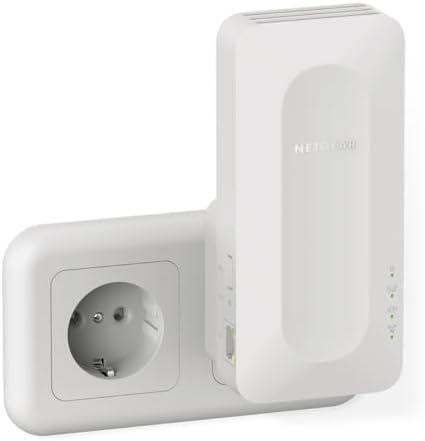 NETGEAR Nighthawk WLAN Verstärker EAX17, WiFi 6, bis zu 100 m², 3 Gbit/s | WLAN Repeater, Einfache Einrichtung, 20 geräte, Funktioniert mit allen Routern, 1G LAN Anschluss, Dual Ba