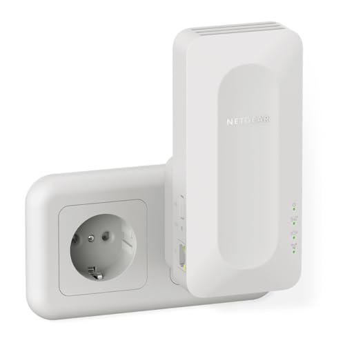 NETGEAR Répéteur WiFi 6 Mesh (EAX17), Amplificateur AX3000, Puissant Couvre jusqu'à 140 m², 3 Gbps, Extender Compatible Toutes Box, Booster, Garde Le même nom de...