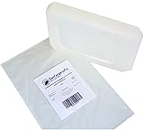 jabon glicerina natural Práctico bloque de 1 kg. Jabón base de glicerina, transparente/blanco (libre de SLS), transparente (1kg transparente)