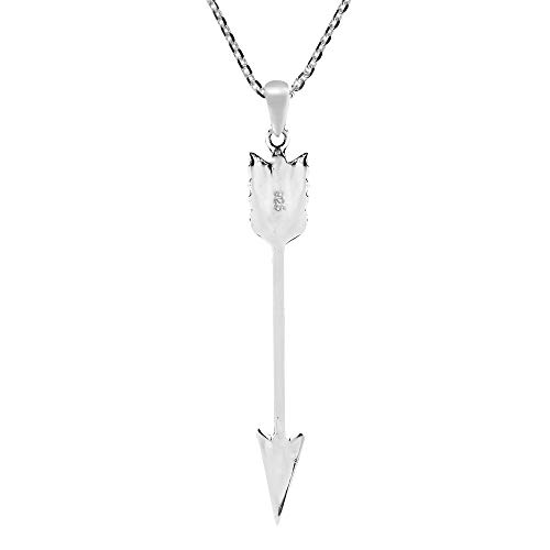 AeraVida Valiant Hunter's Arrow .925 Sterling Silver Pendant Necklace | Elegant Hunting Arrow Charm Pendant for Women | Nature-Inspired Sterling Silver Jewelry3