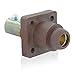 Leviton 18R24-UH 18 Series Single Pole Cam Type Female Panel Receptacle, Ball Nose, Double Set Screw Termination, 90 Degrees, Cable Range #2-4/0, 400 Amp Max, Brown