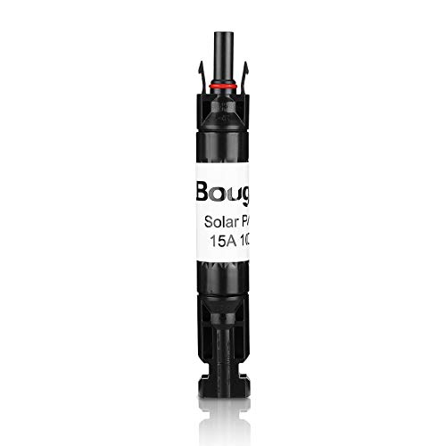 Image of BougeRV 15A Solar Fuse Holder Inline, PV Inline Fuse Holder 15 Amp for Solar Panel and Solar Controller, Waterproof Solar Connector, Solar Surge Protection Device