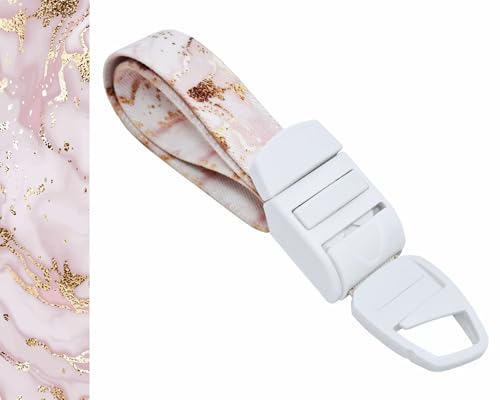 Garrot d'infirmière médical marbre rose avec boucle ABS et bande élastique sans latex
