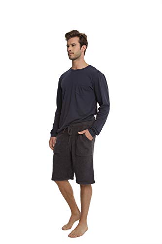 Barefoot Dreams CozyChic Men’s Lounge Shorts Pajama, Long Drawstring Shorts2