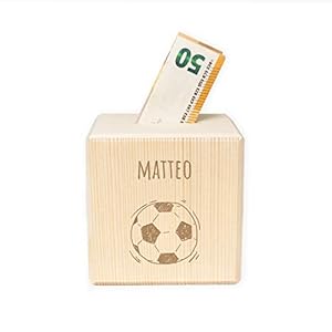 Personalisierte Kinder Spardose mit Namen aus Holz Geschenk Geschenkideen zum Geburtstag zur Einschulung, Taufe, Geburt…