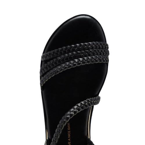 GIOSEPPO Brentwood plecione skórzane sandały, Czarny (Black), 37 EU