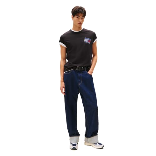 T-Shirts à Manches Courtes en Coton Tommy Jeans Homme Col Rond Noir - 3